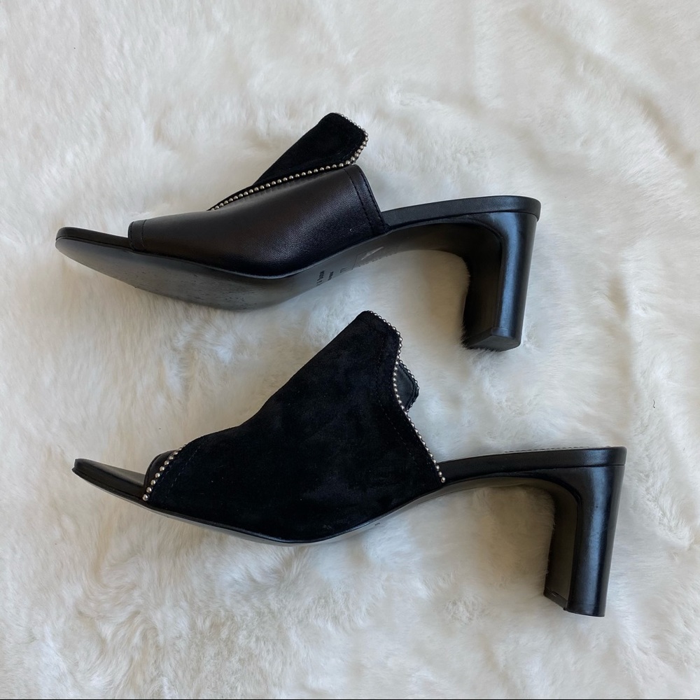 Rag & Bone Myla Suede Leather Studded Mules | Sz 7 - Picture 4 of 10